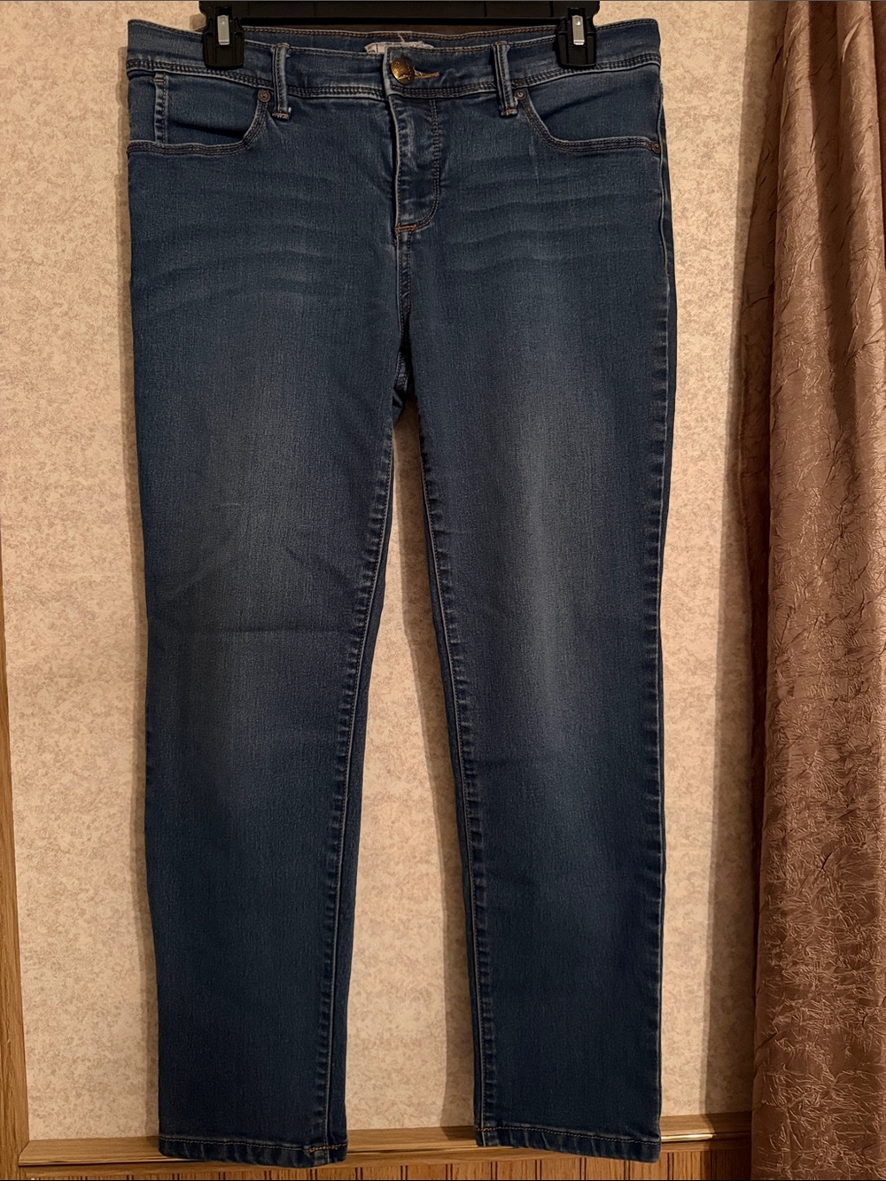 Free People Dark Blue Straight-Leg Jeans Size 30